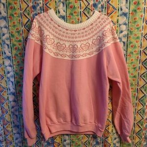 Pink heart sweatshirt